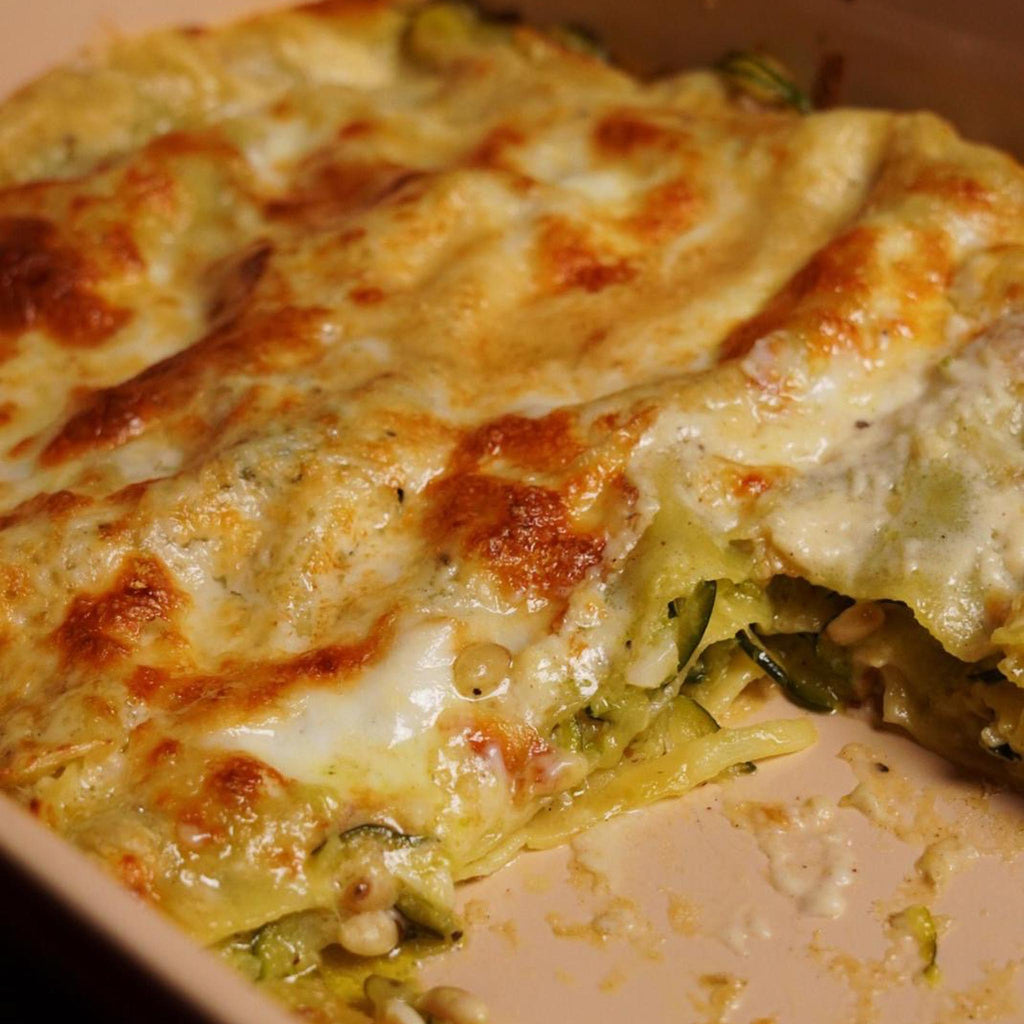 Zucchini, Basil and Pine Nut Lasagna